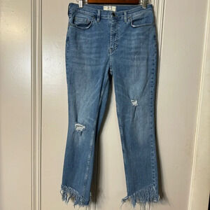 We The Free Free People Great Heights Light‎ Wash Distressed Jeans size 31